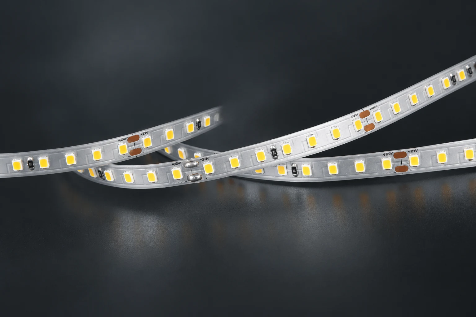 Detail of 24V 8mm LED strip