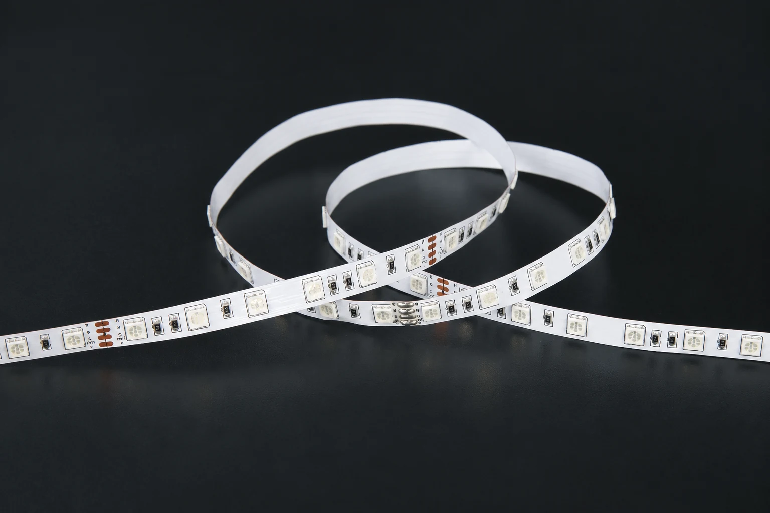 24V 10mm RGB LED strip arranged in loops