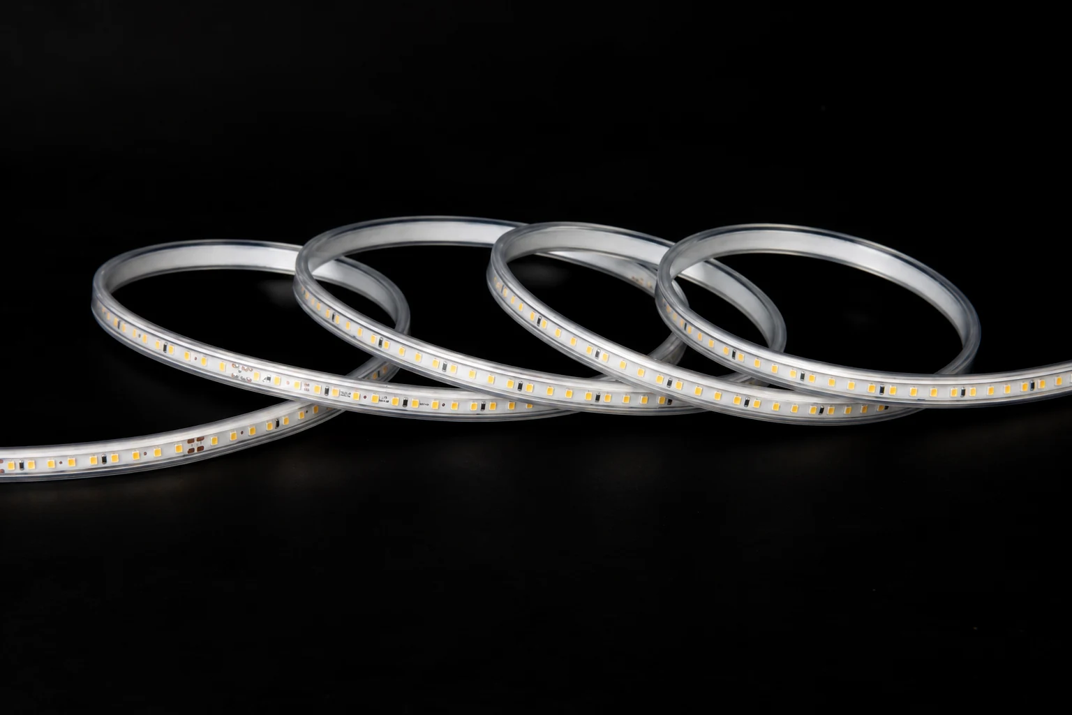 220V 8mm LED strip arranged in loops