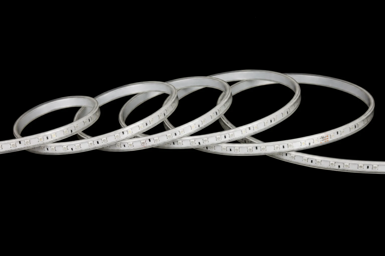 220V 12mm RGB LED strip arranged in loops